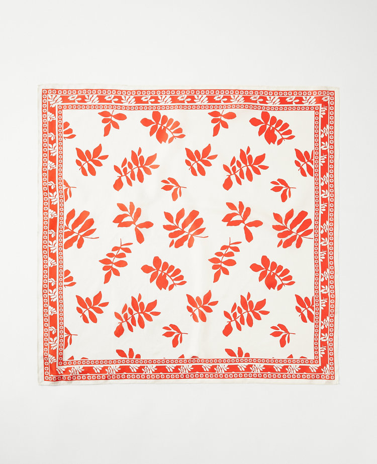 Leafed Silk Little Scarf