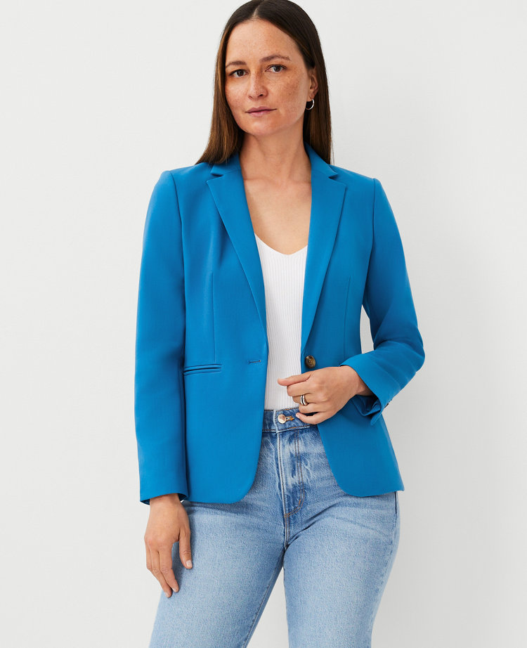 The Petite Hutton Blazer in Twill carousel Product Image 2