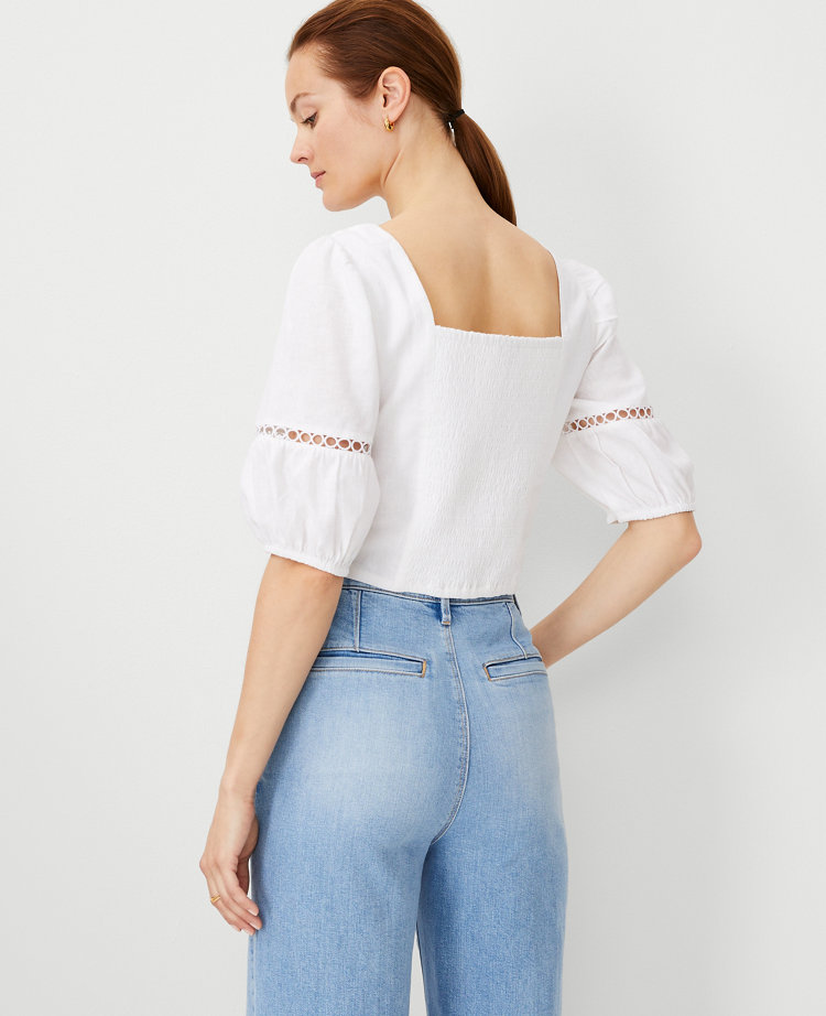 Square Neck Puff Sleeve Top