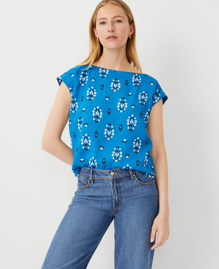 Floral Boatneck Tee