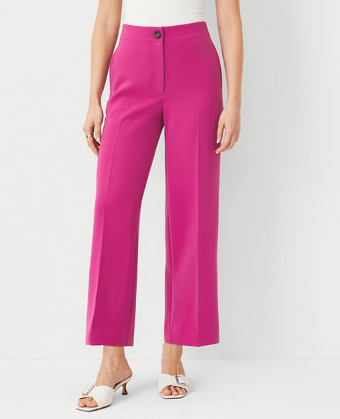 The Wide Leg Ankle Pant in Crepe - Curvy Fit