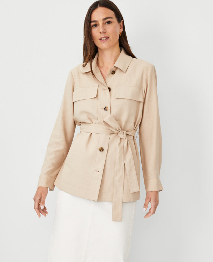 Petite Textured Utility Jacket