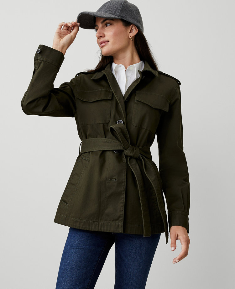 Ann Taylor Waxed Cotton Field Jacket