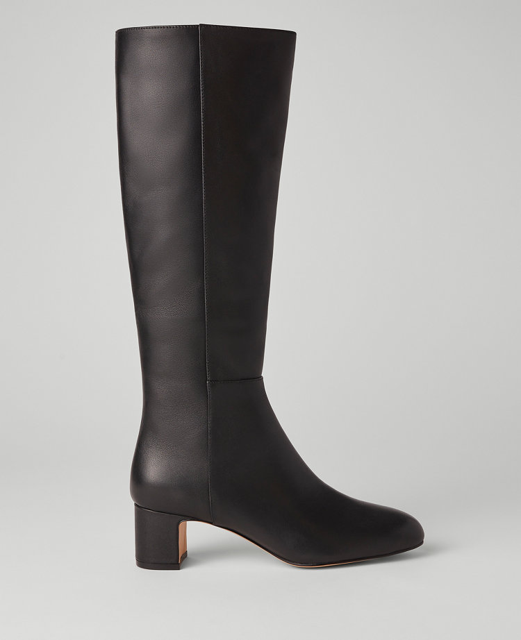 Ann Taylor Block Heel Leather Boot