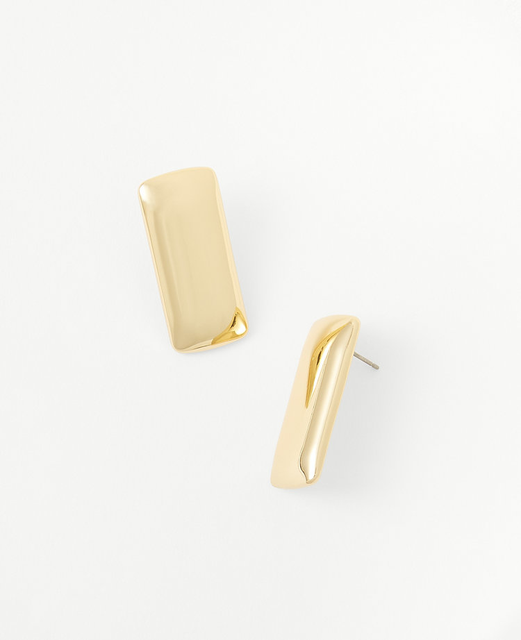Rectangular Metal Statement Earrings