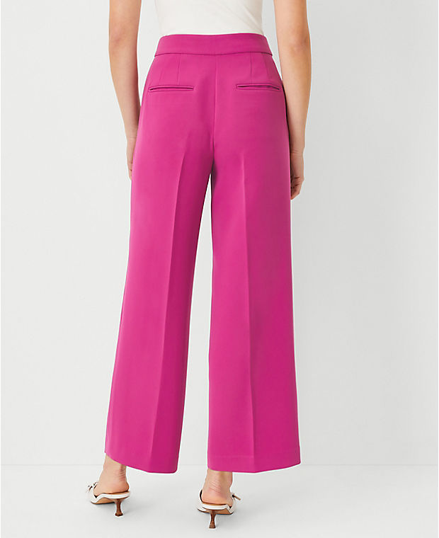 The Petite Wide Leg Ankle Pant in Crepe - Curvy Fit
