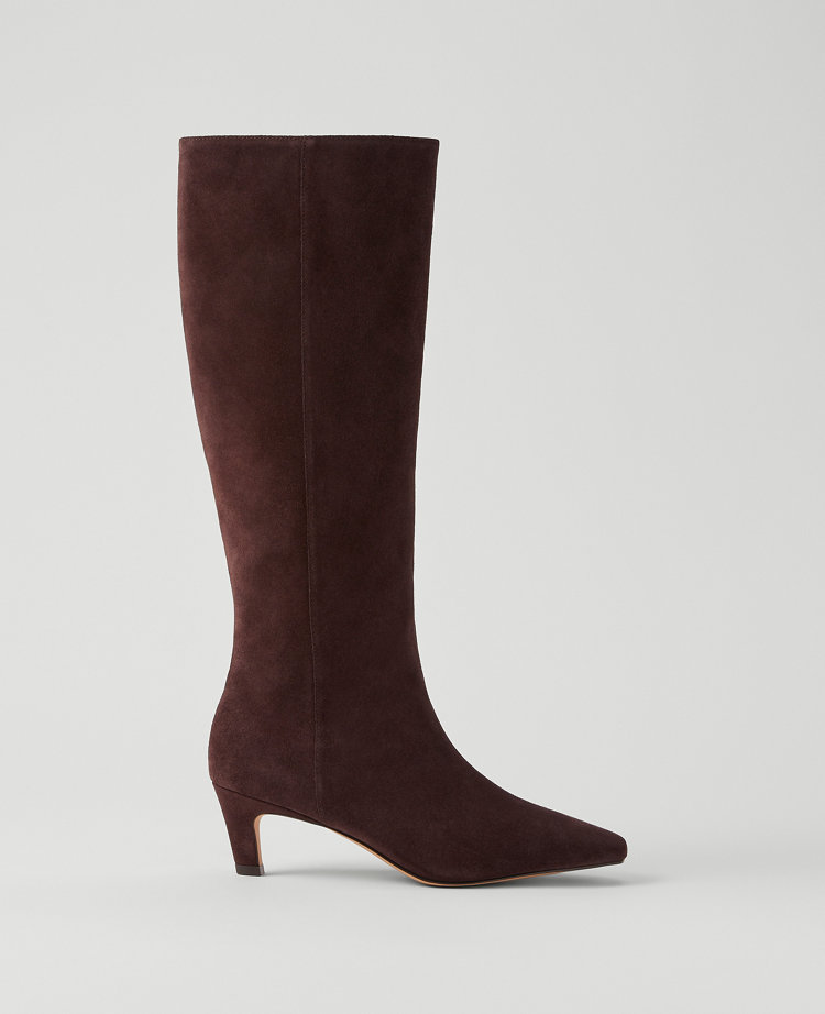 Kitten Heel Suede Boot