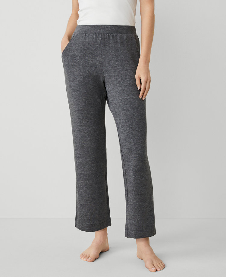 Heathered Wide-Leg Lounge Pant