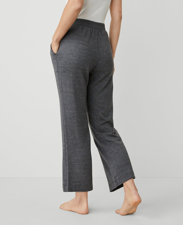 Heathered Wide-Leg Lounge Pant