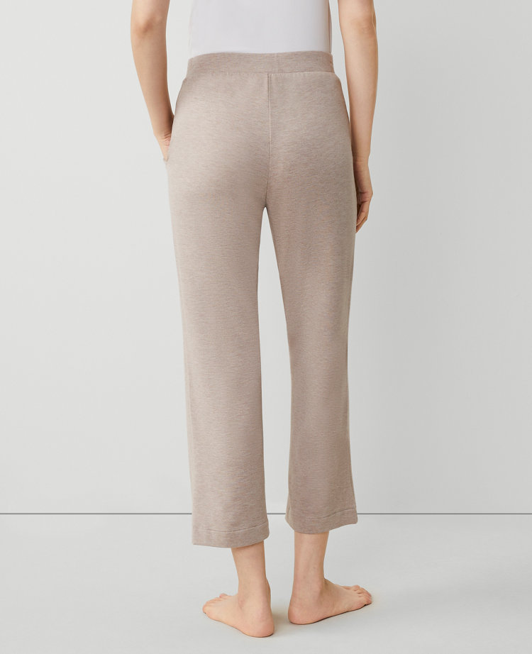 Ann Taylor Wide Leg Lounge Pants Driftwood Heather Women's