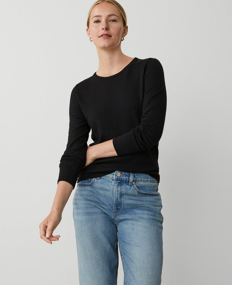 Ann taylor black sweater hotsell