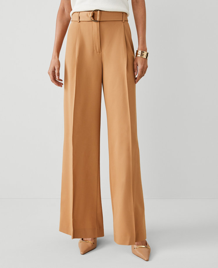 The Belted Pleated Wide-Leg Pant carousel Product Image 2