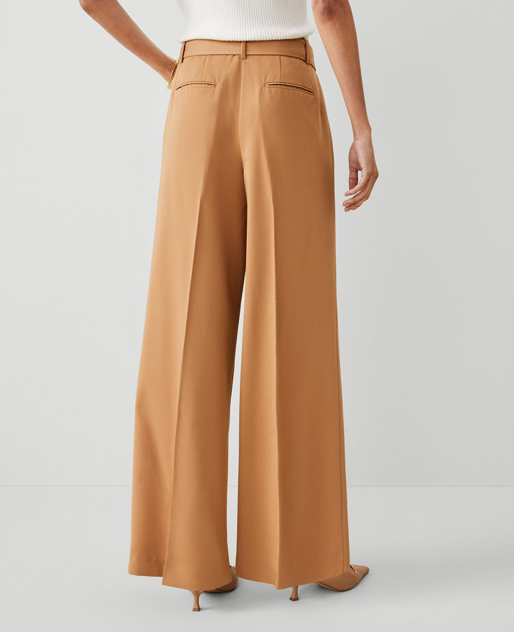 The Belted Pleated Wide-Leg Pant carousel Product Image 3