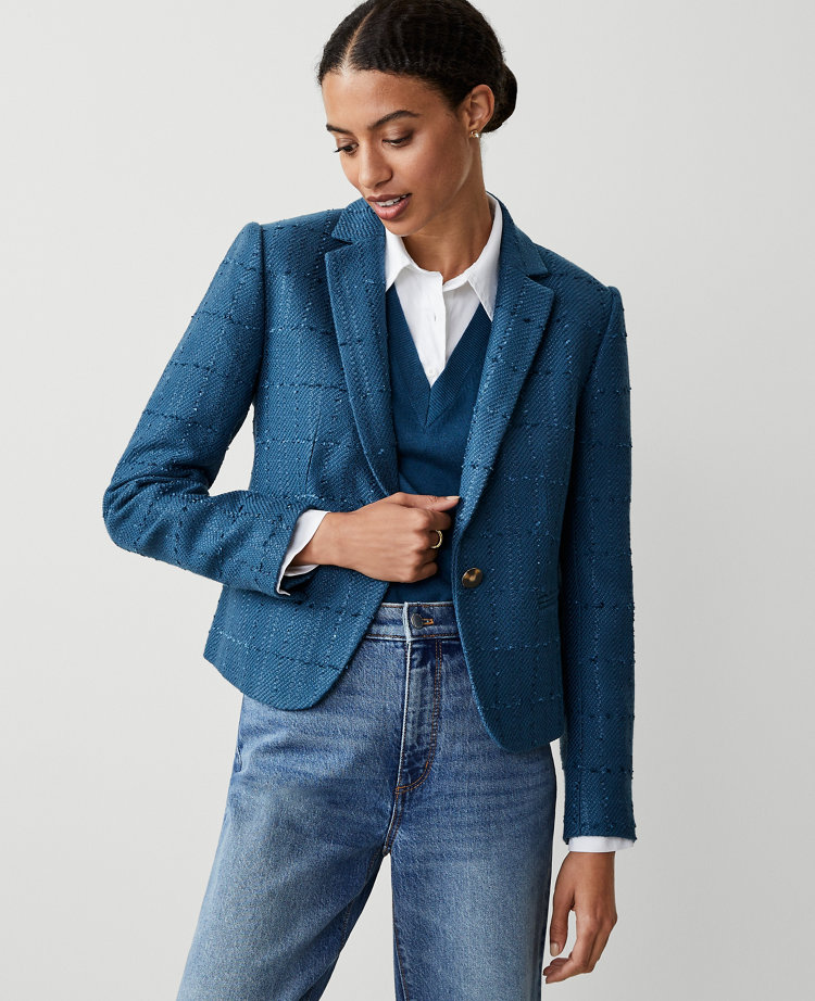 Womens Tweed Blazers Ann Taylor