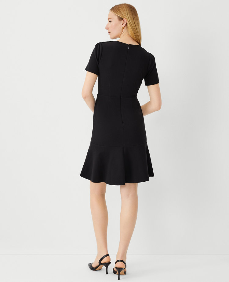 Petite Shoulder Button Flare Dress