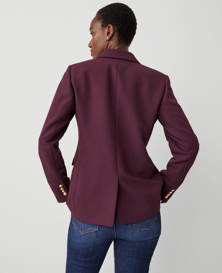 The Petite Belted Blazer in Crepe - Green Kalamata