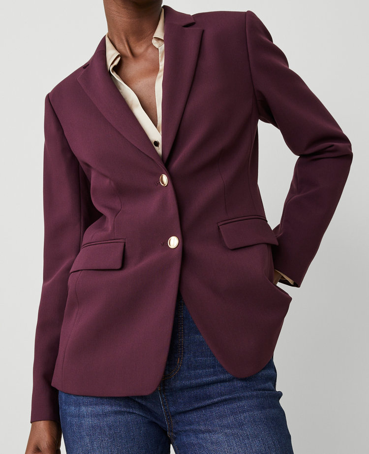 The Petite Greenwich Blazer in Twill carousel Product Image 3