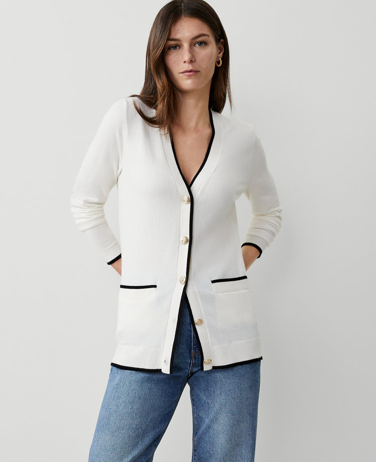 Winter White Cardigans Ann Taylor