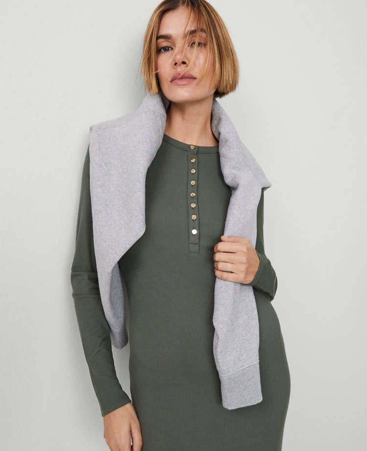 Weekend Collection Henley Knit Column Dress