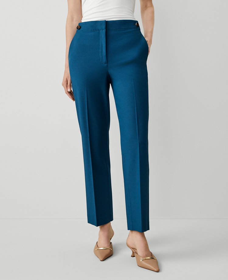 The Petite Button Pencil Pant in Twill - Curvy Fit carousel Product Image 1