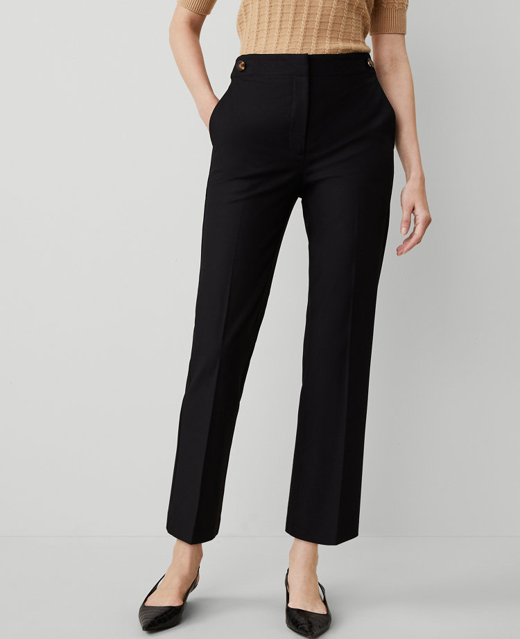 The Petite Button Pencil Pant in Twill - Curvy Fit carousel Product Image 1