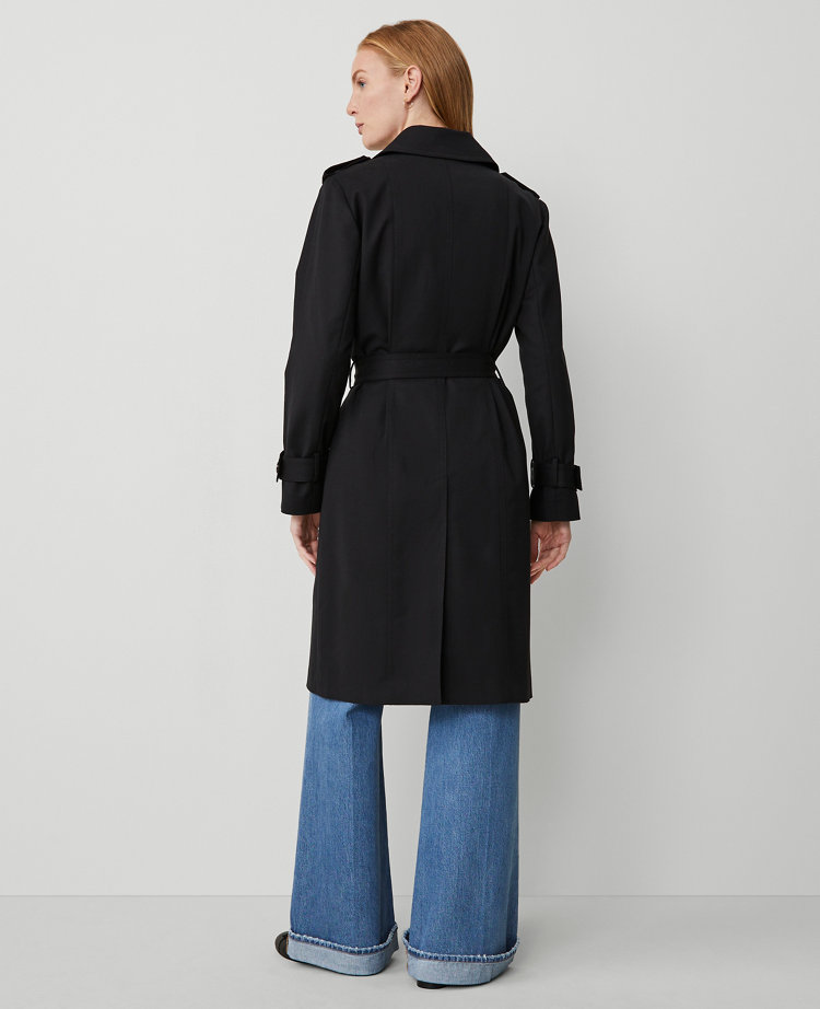 Petite Link Wool Blend Stand Collar Coat