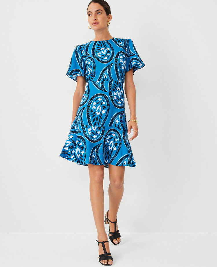 Petite Floral Flare Dress