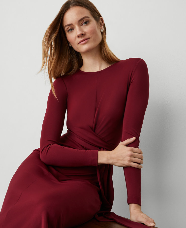 Belted Flare Midi Dress