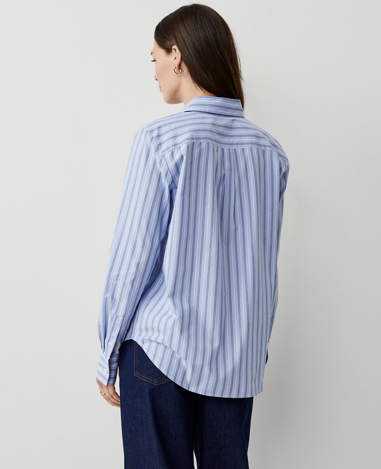 Petite Striped Cotton Perfect Shirt