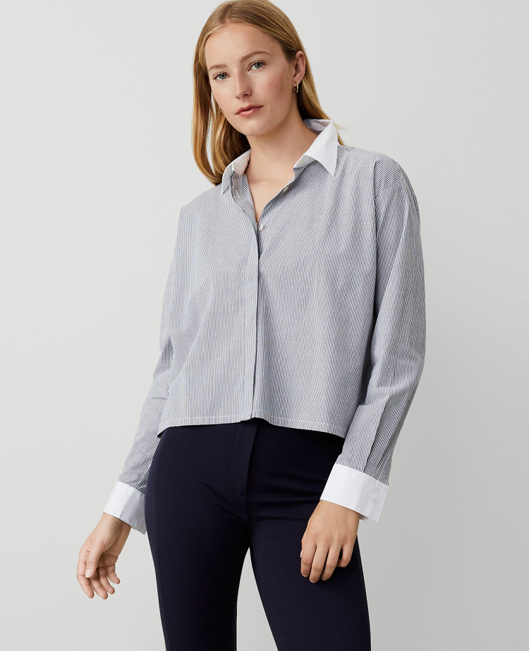 Petite Cotton Blend Shirt