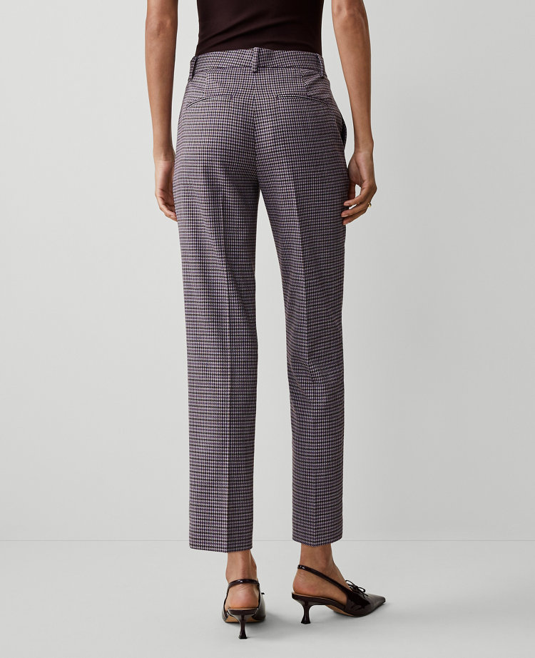 Ann Taylor The Petite Mid Rise Eva Ankle Pant Houndstooth