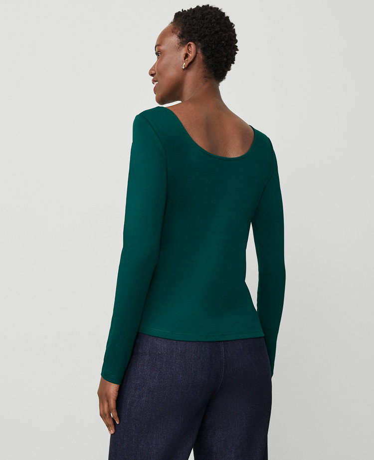 Boatneck Low Back Top