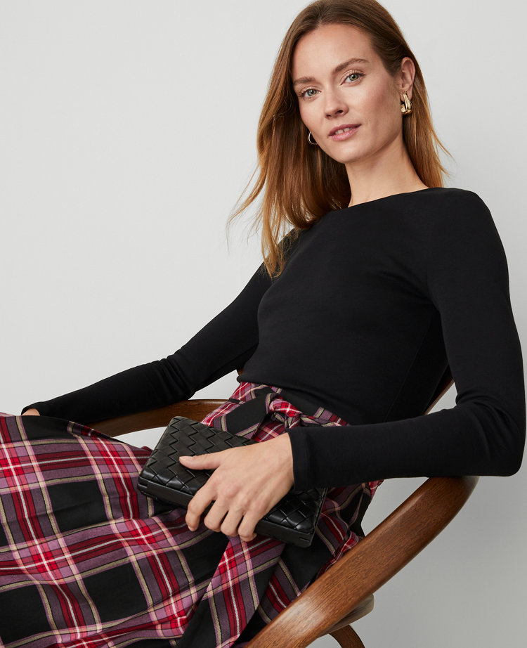 Boatneck Low Back Top