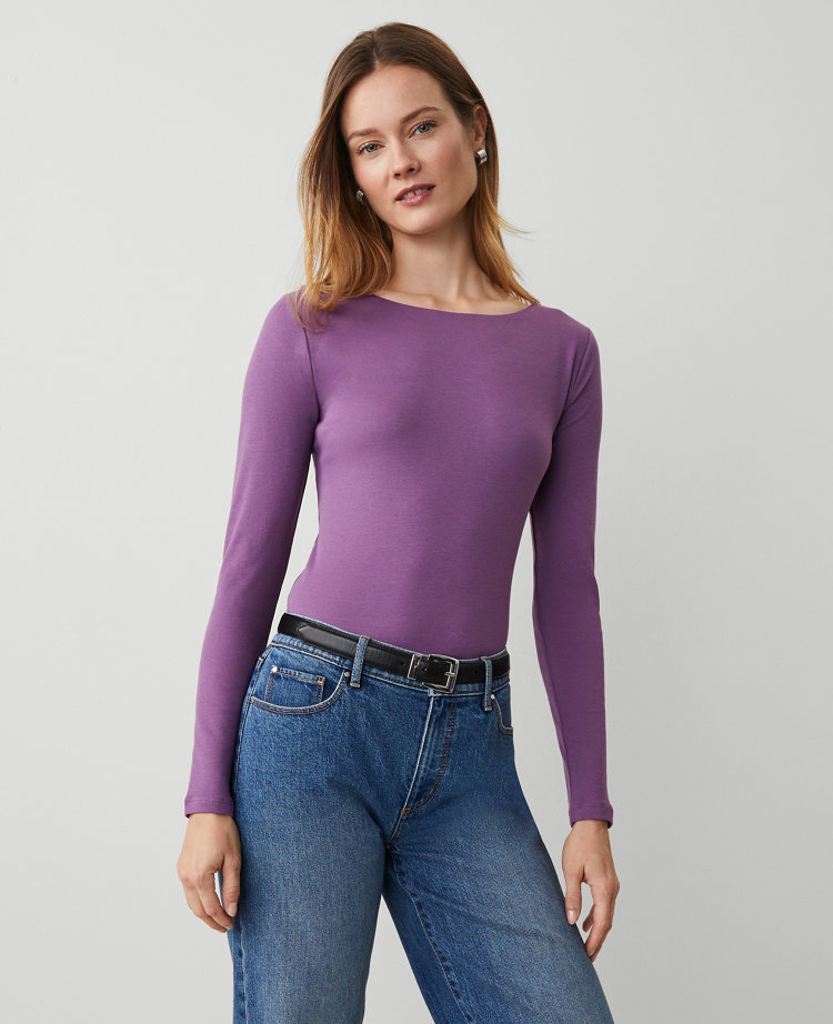 Boatneck Low Back Top