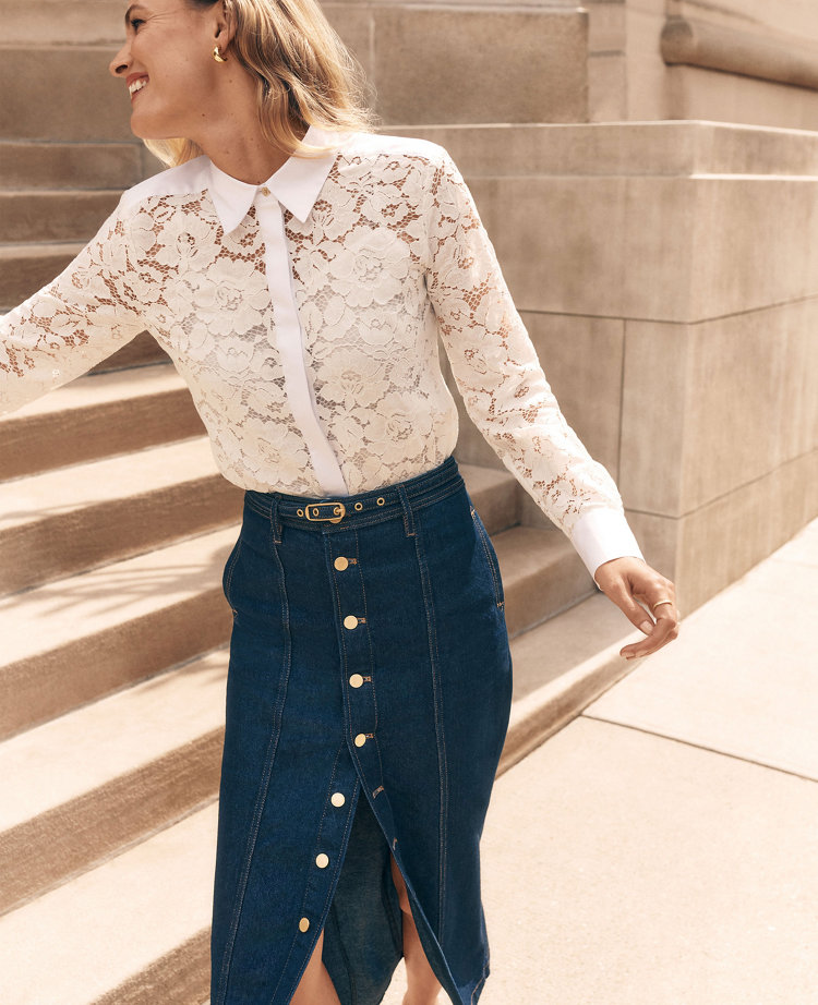 Petite Lace Shirt
