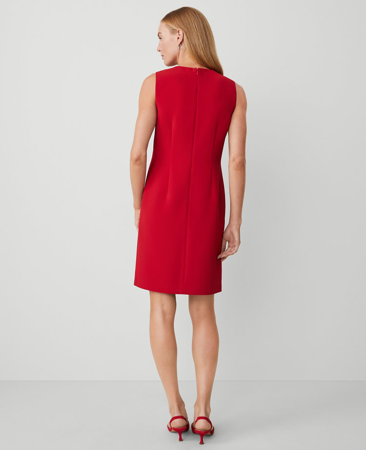 The Sleeveless Shift Dress in Fluid Crepe