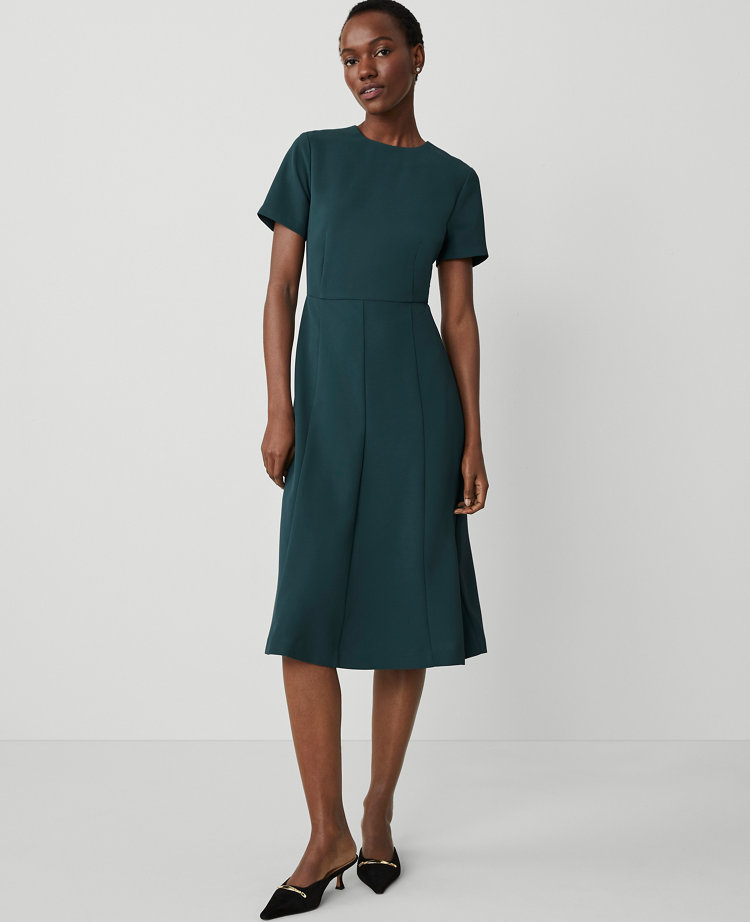 The Flare Dress in Fluid Crepe