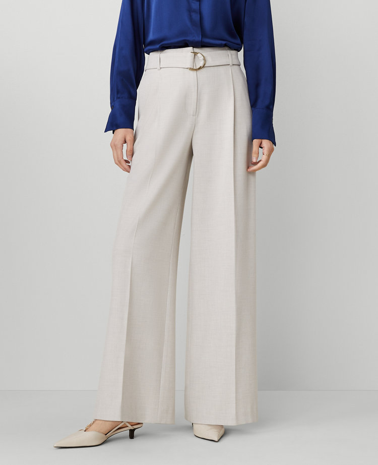 The Belted Pleated Wide-Leg Pant