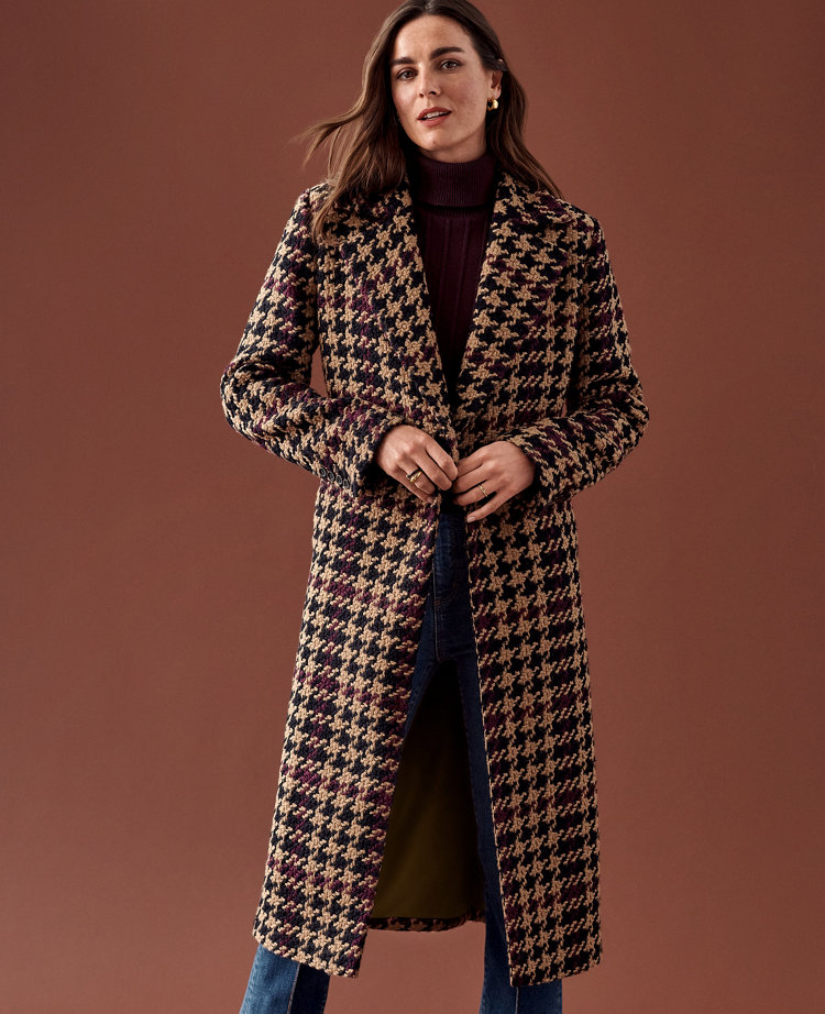 Plaid winter coat womens best sale