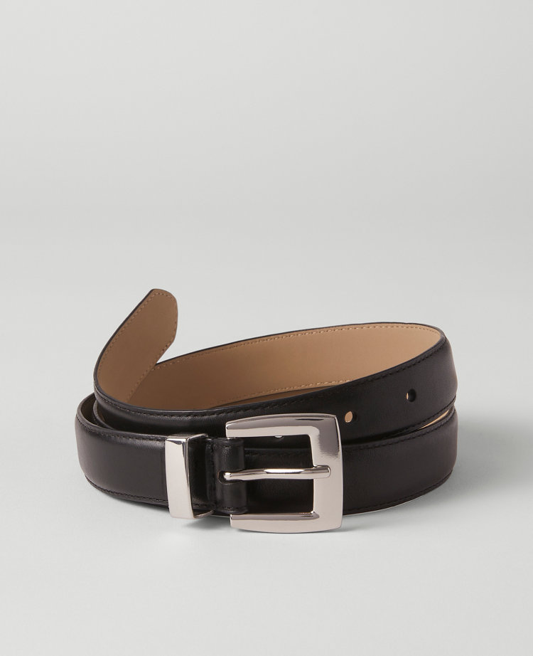 Ann Taylor Square Buckle Leather Belt