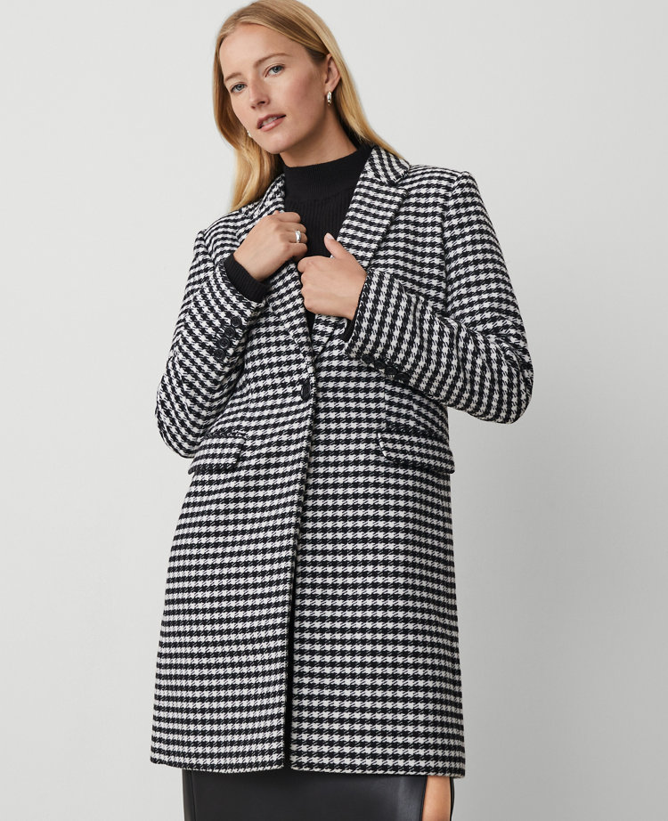 Checked Chesterfield Coat