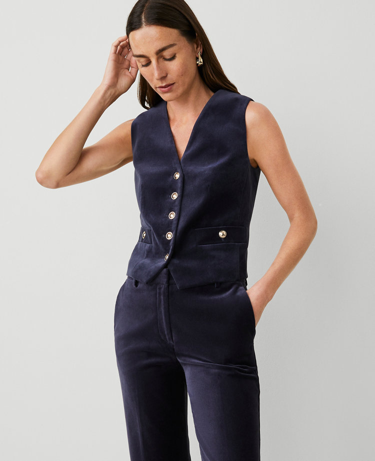 Velvet Button Vest