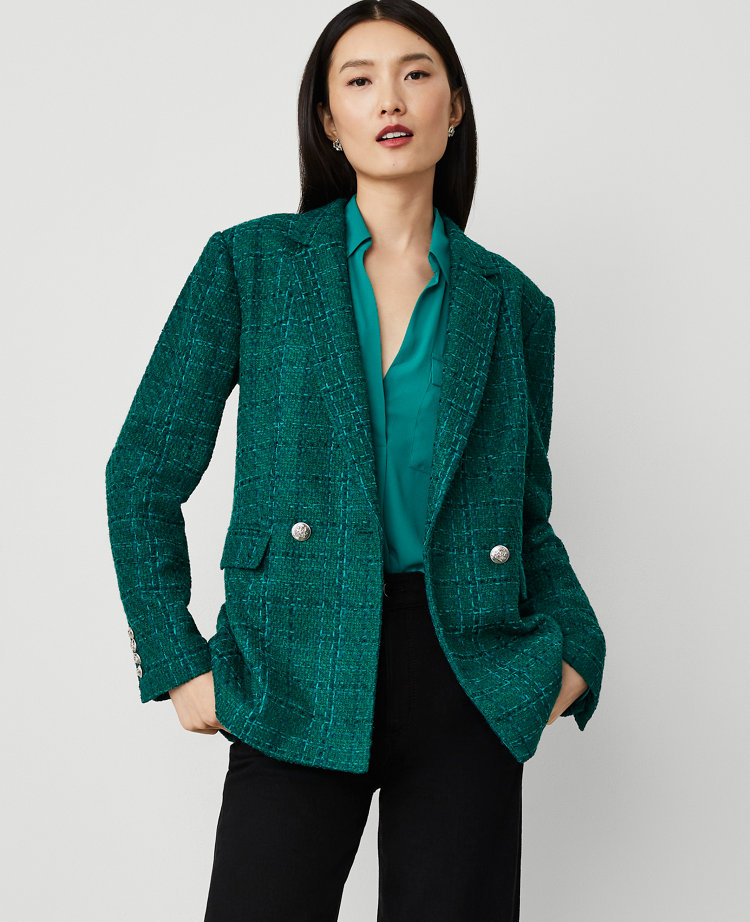 Tweed Double-Breasted Blazer