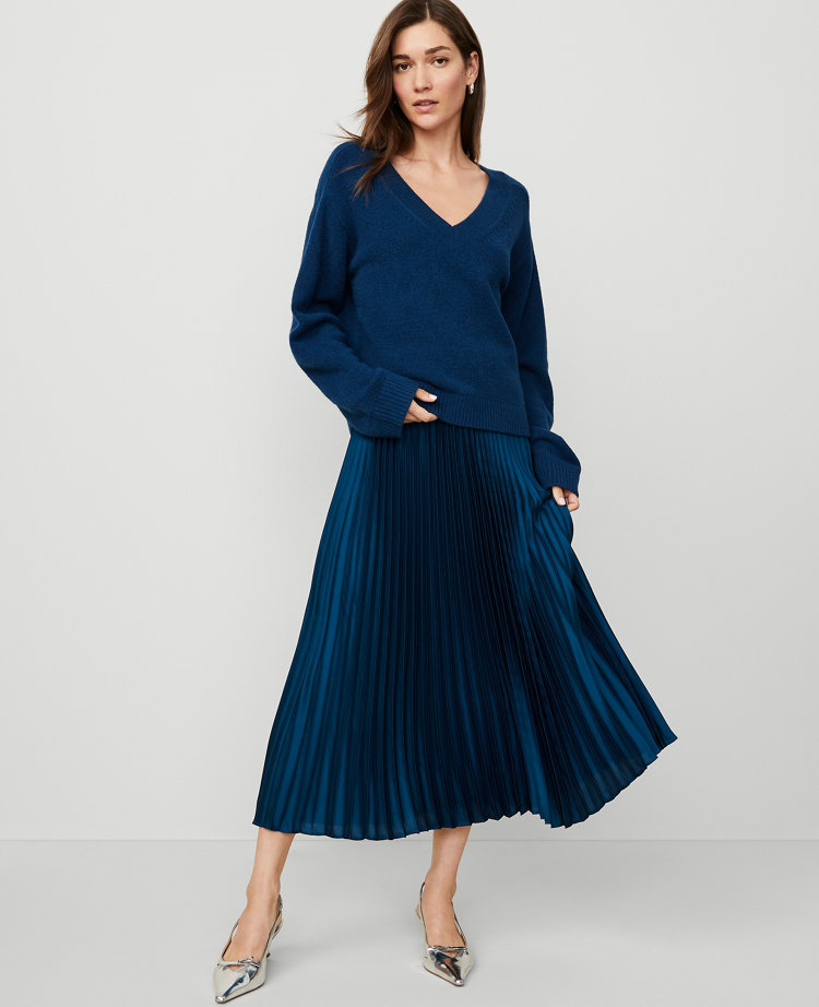 Pleated Midi Skirt