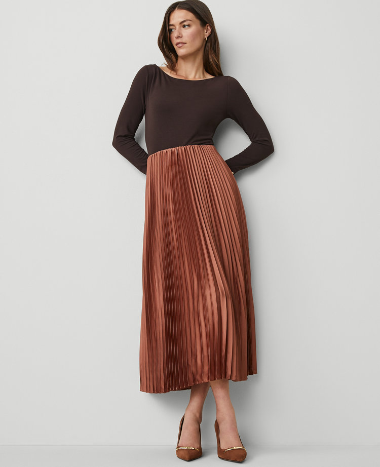 Pleated Midi Skirt