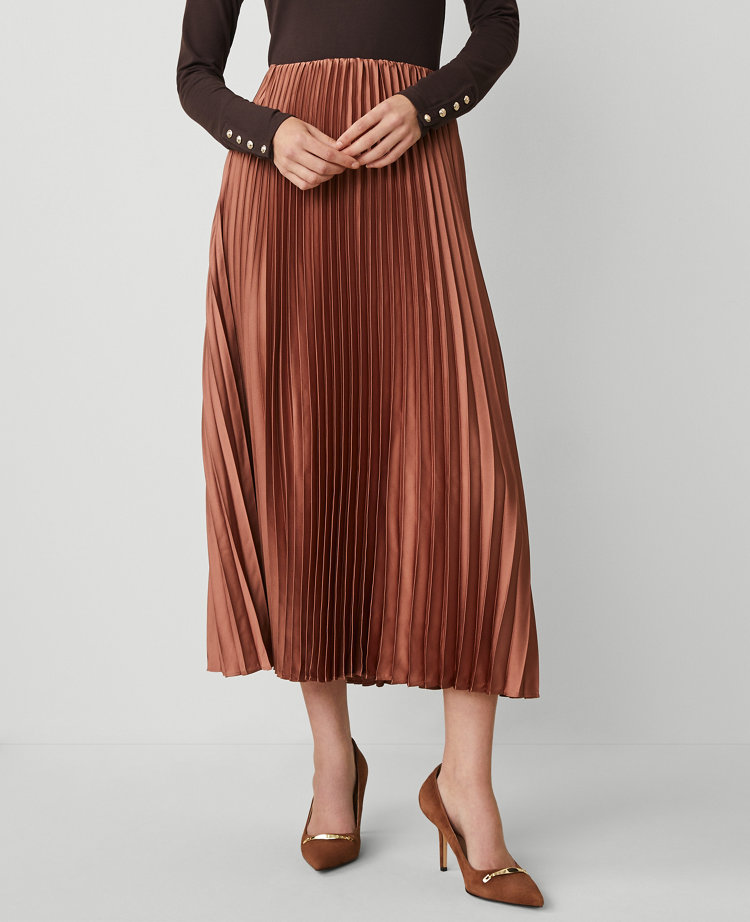 Pleated Midi Skirt