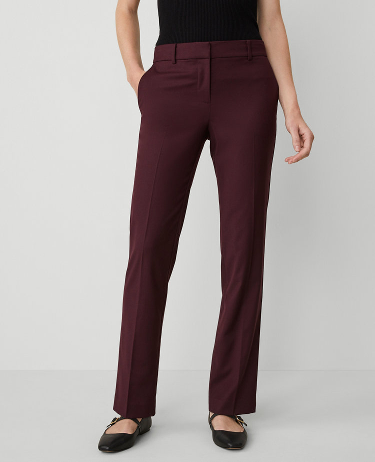Ann Taylor The Straight Pant Midnight Fig Women's