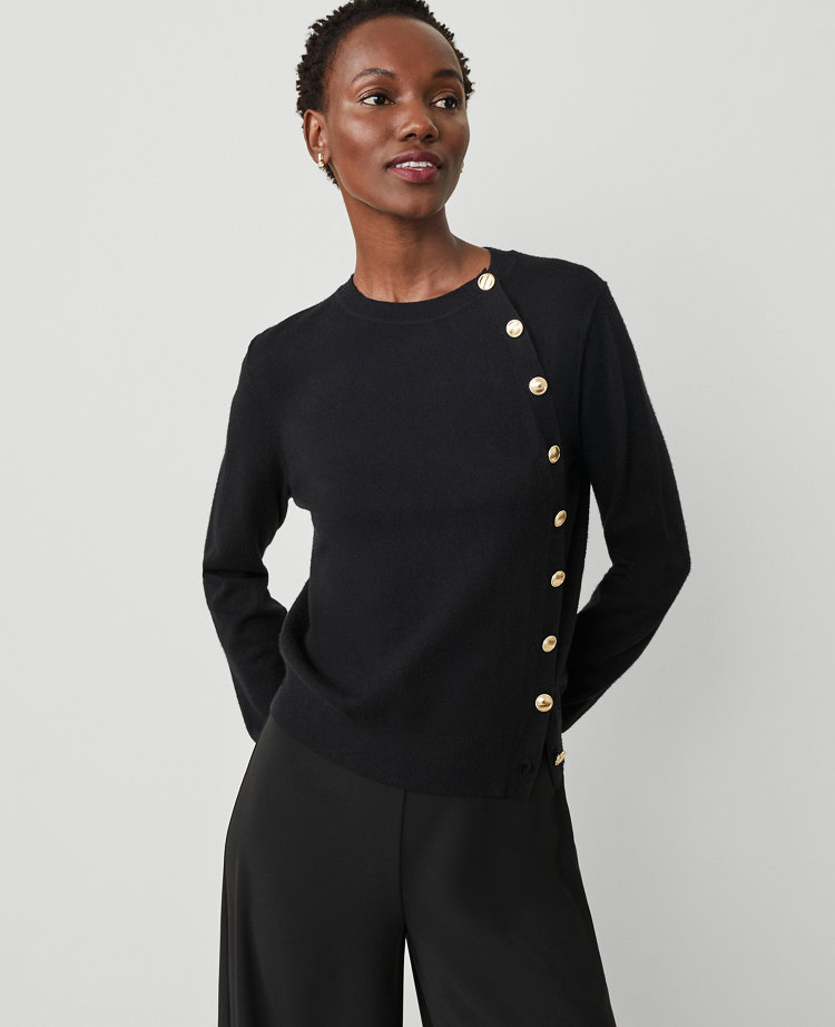 Side-Button Sweater