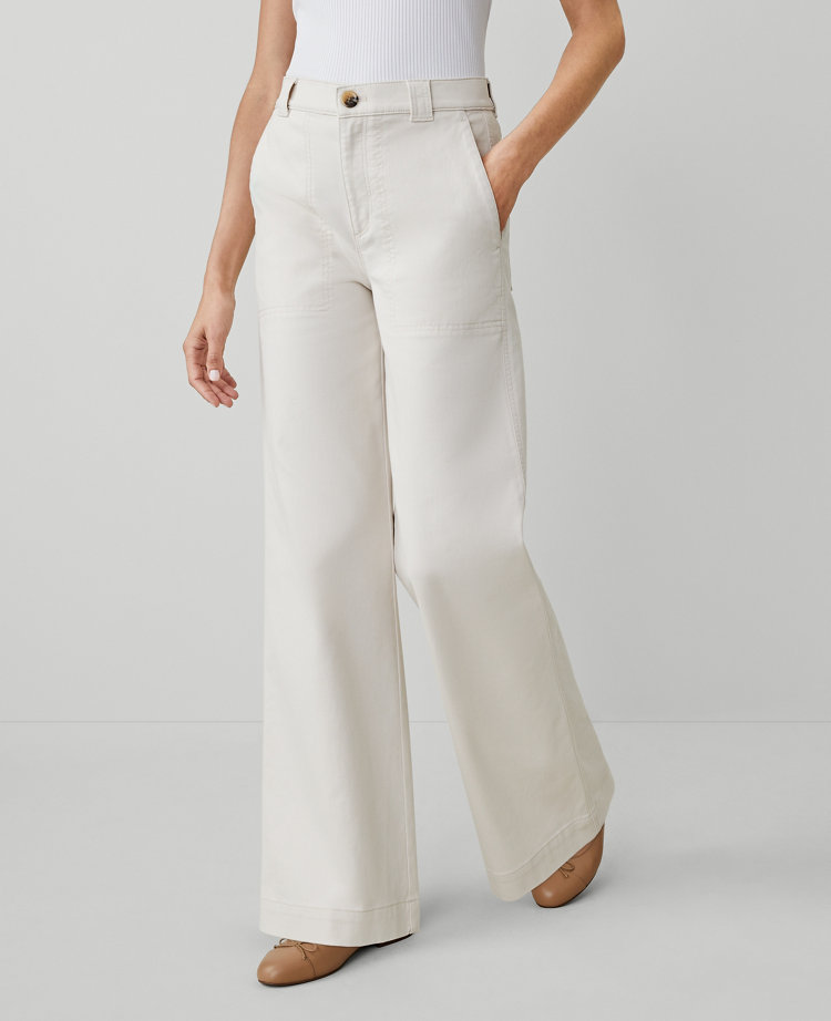 Ann Taylor Petite AT Weekend Wide Leg Pants Women's