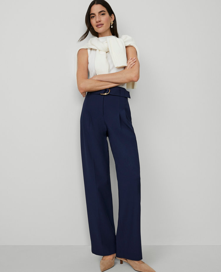 The Belted Straight-Leg Pant